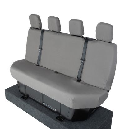 Picture of UK Custom Covers Vauxhall Movano Seat Covers Cotton-Backed PU (2010-2022) - Rear - Grey | SC416G