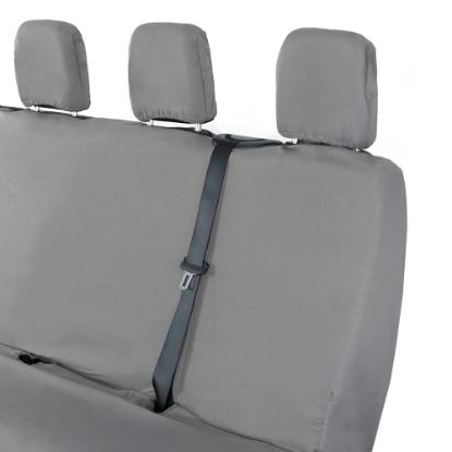 Picture of UK Custom Covers Vauxhall Movano Seat Covers Cotton-Backed PU (2010-2022) - Rear - Grey | SC416G