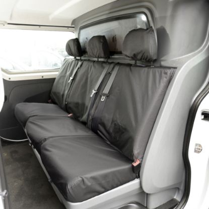 Picture of UK Custom Covers Vauxhall Vivaro Seat Covers Cotton-Backed PU (2019 Onwards) - Rear | SC422B