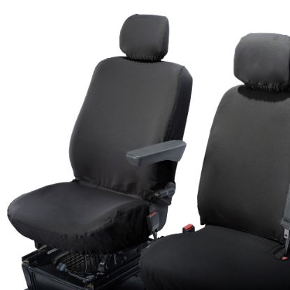 Picture of UK Custom Covers Vauxhall Movano Seat Covers Cotton-Backed PU (2010-2022) - Front No Folding Middle Seat & No Split Passenger Base | SC668B