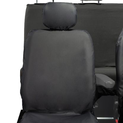 Picture of UK Custom Covers Vauxhall Movano Seat Covers Cotton-Backed PU (2010-2022) - Front & Rear With Folding Middle Seat & Split Passenger Base | SC669B-416B