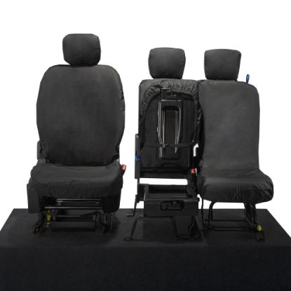 Picture of UK Custom Covers Toyota Proace City Front Seat Covers Cotton-Backed PU (2019 Onwards) - Black | SC403B