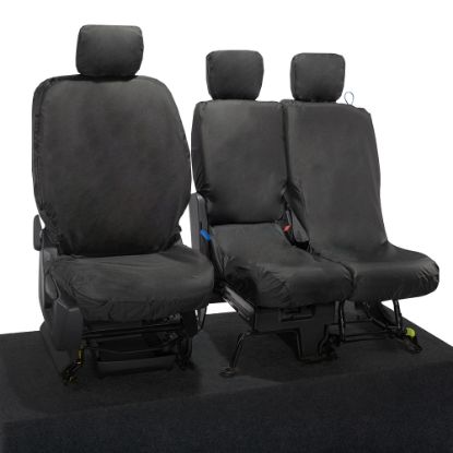 Picture of UK Custom Covers Toyota Proace City Front Seat Covers Cotton-Backed PU (2019 Onwards) - Black | SC403B
