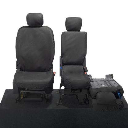 Picture of UK Custom Covers Toyota Proace City Front Seat Covers Cotton-Backed PU (2019 Onwards) - Black | SC403B