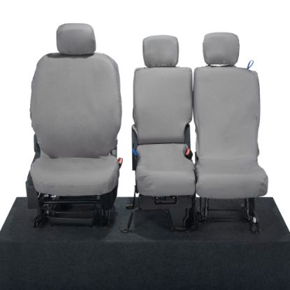 UK Custom Covers Toyota Proace City Front Seat Covers Cotton-Backed PU (2019 Onwards) - Grey
