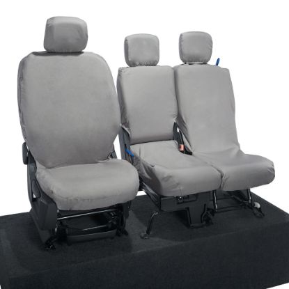 Picture of UK Custom Covers Toyota Proace City Front Seat Covers Cotton-Backed PU (2019 Onwards) - Grey | SC403G