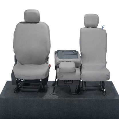 Picture of UK Custom Covers Toyota Proace City Front Seat Covers Cotton-Backed PU (2019 Onwards) - Grey | SC403G