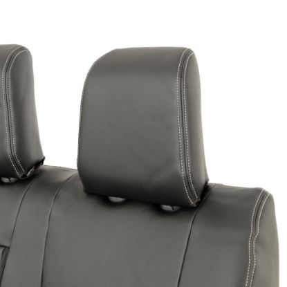 Picture of UK Custom Covers Vauxhall Vivaro Seat Covers Leatherette (2019 Onwards) Front Single/Double Split Passenger Base WITH Pull Down Tray - Double Diamond Bentley | SC806B