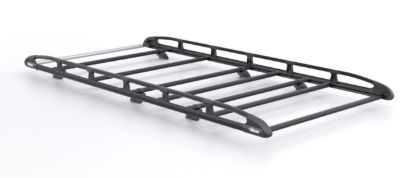Rhino KammRack Black Roof Rack 3.0m long x 1.4m wide - Fixed and T-Track for Volkswagen T6 Transporter 2015-2024 | L2 | H1 | Tailgate