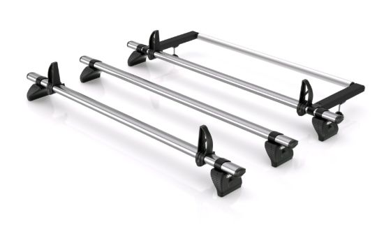 Rhino 3 KammBar Fleet Steel Roof Bars with Roller Bundle for Vauxhall Combo 2018-Onwards | L1 | H1 | Twin Rear Doors