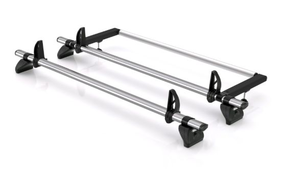 Rhino 2 KammBar Fleet Steel Roof Bars with Roller Bundle for Vauxhall Combo 2018-Onwards | L2 | H1 | Twin Rear Doors