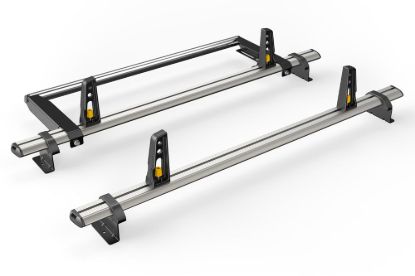 Van Guard ULTI Bar+ (Aluminium) - 2 Roof Bars for Toyota Proace City 2020-Onwards with Roller Bundle | L1 | H1 | Twin Rear Doors