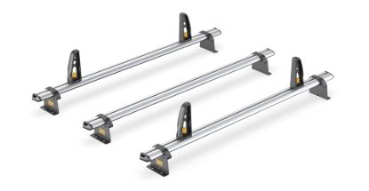 Picture of Van Guard ULTI Bar+ (Aluminium) - 3 Roof Bars for Volkswagen ID Buzz 2022-Onwards with Roller Bundle | L1 | H1 | Tailgate | VG347-3#VGR-33