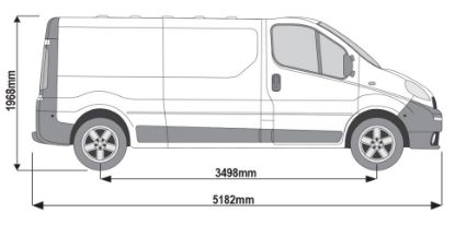 Picture of Rhino KammEdge Roof Rack 3.2m long x 1.6m wide for Nissan Primastar 2002-2014 | L2 | H1 | L504