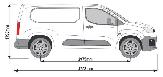 Rhino 3.1m SafeStow4 (Extra Wide Ladder) for Citroen Berlingo 2018 ...