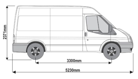 Picture of Rhino 3.1m Safestow4 (Double CAT Ladder) for Ford Transit 2000-2014 | L2 | H2 | Twin Rear Doors | RAS28-SK145