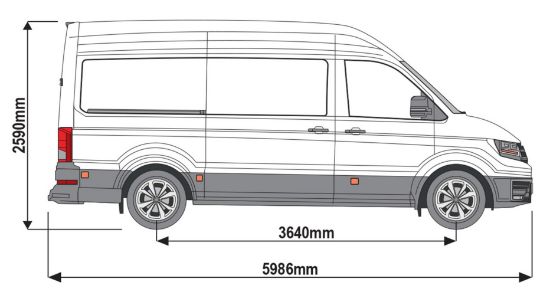 Picture of Rhino 3.1m SafeStow4 (One Ladder) for MAN TGE 2017-Onwards | L3 | H3 | Twin Rear Doors | RAS28-SK141