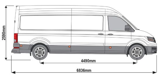 Picture of Rhino 3.1m SafeStow4 (Two Ladders) for MAN TGE 2017-Onwards | L4 | H3 | Twin Rear Doors | RAS28-SK142
