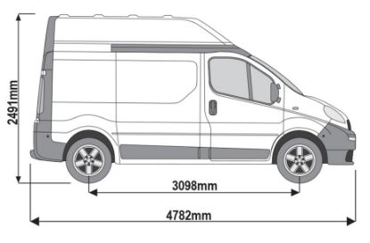 Picture of Rhino 3.1m Safestow4 (Double CAT Ladder) for Nissan Primastar 2002-2014 | L1 | H2 | Twin Rear Doors | RAS28-SK145