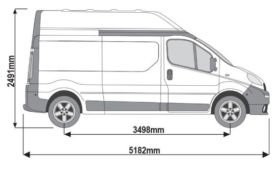 Picture of Rhino 3.1m Safestow4 (Double CAT Ladder) for Renault Trafic 2001-2014 | L2 | H2 | Twin Rear Doors | RAS28-SK145