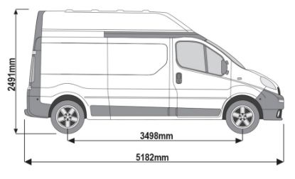Picture of Rhino 3.1m SafeStow4 (Extra Wide Ladder) for Renault Trafic 2001-2014 | L2 | H2 | Twin Rear Doors | RAS28-SK143