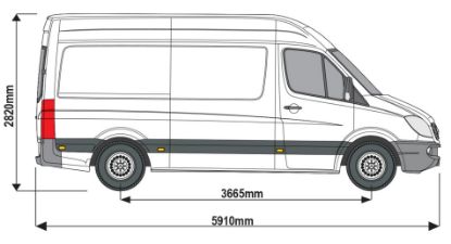 Picture of Rhino 3.1m Safestow4 (Double CAT Ladder) for Volkswagen Crafter 2006-2017 | L2 | H2 | Twin Rear Doors | RAS28-SK145