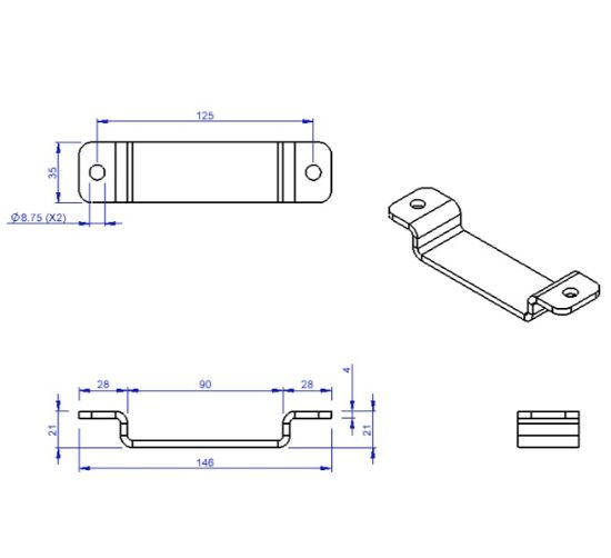 Picture of Van Guard Pipe Carrier Extra Wide Fixing Straps - 90mm Wide - Pack of 2 | VG-COM-010