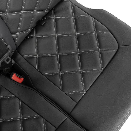 Picture of UK Custom Covers MAN TGE Front Seat Covers Double Diamond Bentley Stitch Leatherette (2017 Onwards) - Single/Double No Folding Middle Seat | SC1023B
