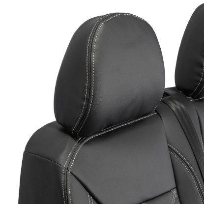 Picture of UK Custom Covers MAN TGE Front Seat Covers Double Diamond Bentley Stitch Leatherette (2017 Onwards) - Single/Double No Folding Middle Seat | SC1023B