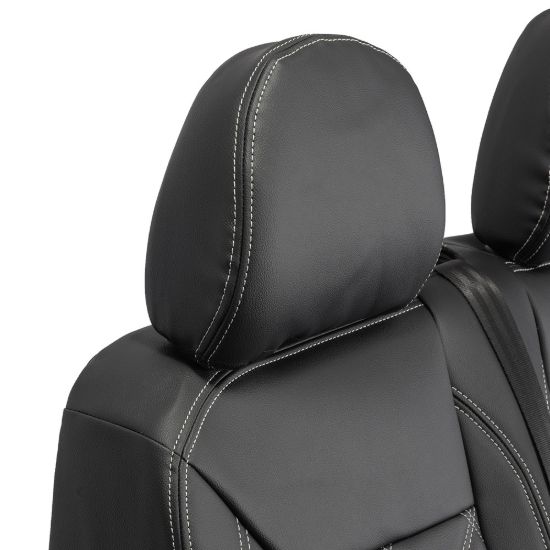 Picture of UK Custom Covers MAN TGE Front Seat Covers Double Diamond Bentley Stitch Leatherette (2017 Onwards) - Single/Double No Folding Middle Seat | SC1023B