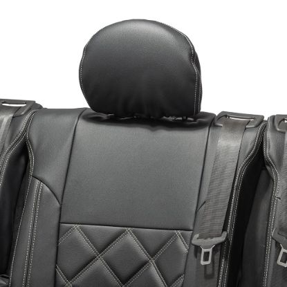 Picture of UK Custom Covers Fiat Talento Double Diamond Bentley Stitch Leatherette Rear Seat Covers (2016 Onwards) | SC1028B