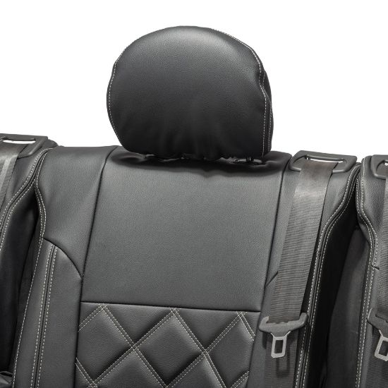 Picture of UK Custom Covers Fiat Talento Double Diamond Bentley Stitch Leatherette Rear Seat Covers (2016 Onwards) | SC1028B