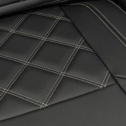 Picture of UK Custom Covers Fiat Talento Double Diamond Bentley Stitch Leatherette Rear Seat Covers (2016 Onwards) | SC1028B