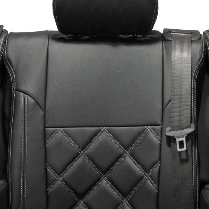 Picture of UK Custom Covers Fiat Talento Double Diamond Bentley Stitch Leatherette Rear Seat Covers (2016 Onwards) | SC1028B