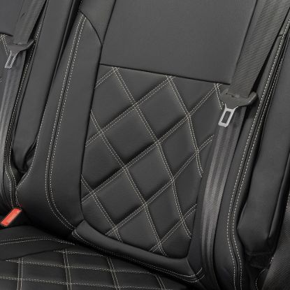 Picture of UK Custom Covers Fiat Talento Double Diamond Bentley Stitch Leatherette Rear Seat Covers (2016 Onwards) | SC1028B