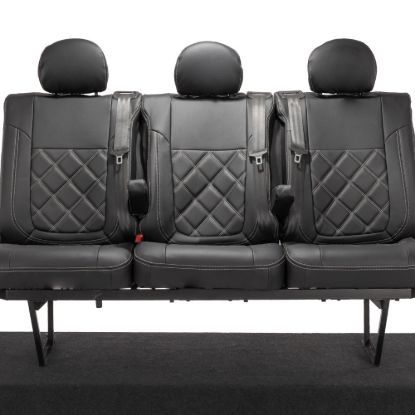 Picture of UK Custom Covers Fiat Talento Double Diamond Bentley Stitch Leatherette Rear Seat Covers (2016 Onwards) | SC1028B