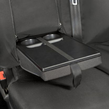 Picture of UK Custom Covers Ford Transit Custom Seat Covers Cotton-Backed PU (2013-2023) - Front & Rear (6 Seat With Front Pull Down Tray) - Black | SC102B-131B