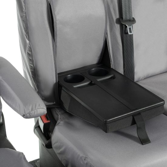 Picture of UK Custom Covers Ford Transit Custom Seat Covers Cotton-Backed PU (2013-2023) - Front (single/Double WITH pull Down Tray / Grey | SC102G
