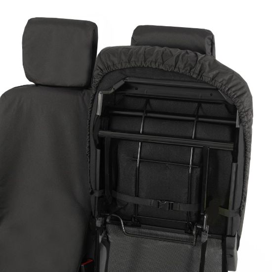 Picture of UK Custom Covers Citroen Berlingo Cotton-Backed Front Seat Covers (2008-2018) Black - 3 Seats | SC105B
