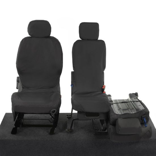 Picture of UK Custom Covers Citroen Berlingo Cotton-Backed Front Seat Covers (2008-2018) Black - 3 Seats | SC105B