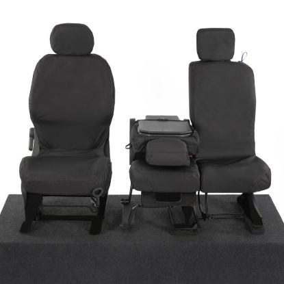 Picture of UK Custom Covers Citroen Berlingo Cotton-Backed Front Seat Covers (2008-2018) Black - 3 Seats | SC105B