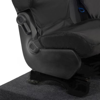 Picture of UK Custom Covers Citroen Berlingo Cotton-Backed Front Seat Covers (2008-2018) Black - 3 Seats | SC105B