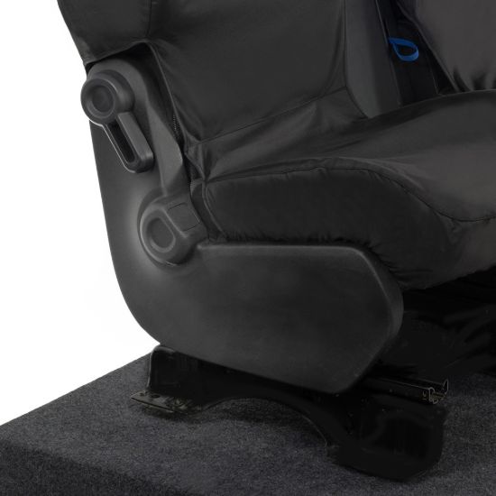 Picture of UK Custom Covers Citroen Berlingo Cotton-Backed Front Seat Covers (2008-2018) Black - 3 Seats | SC105B