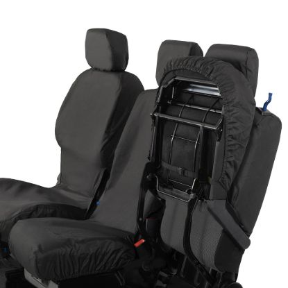 Picture of UK Custom Covers Citroen Berlingo Cotton-Backed Front Seat Covers (2008-2018) Black - 3 Seats | SC105B