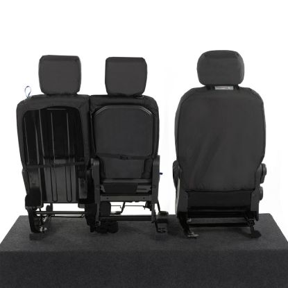 Picture of UK Custom Covers Citroen Berlingo Cotton-Backed Front Seat Covers (2008-2018) Black - 3 Seats | SC105B