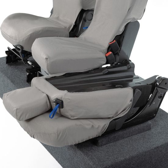 Picture of UK Custom Covers Citroen Berlingo Cotton-Backed Front Seat Covers (2008-2018) Grey - 3 Seats | SC105G
