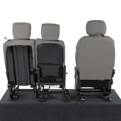 Picture of UK Custom Covers Citroen Berlingo Cotton-Backed Front Seat Covers (2008-2018) Grey - 3 Seats | SC105G