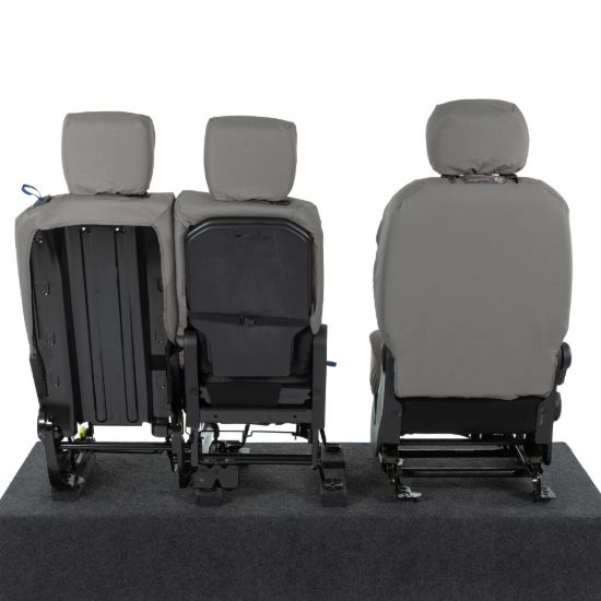 Picture of UK Custom Covers Citroen Berlingo Cotton-Backed Front Seat Covers (2008-2018) Grey - 3 Seats | SC105G