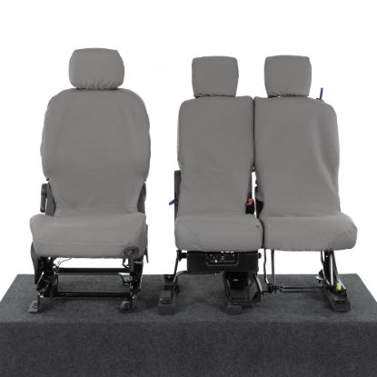 Picture of UK Custom Covers Citroen Berlingo Cotton-Backed Front Seat Covers (2008-2018) Grey - 3 Seats | SC105G