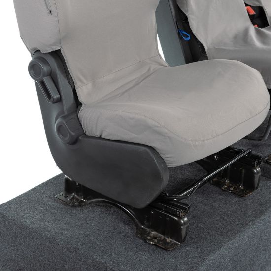 Picture of UK Custom Covers Citroen Berlingo Cotton-Backed Front Seat Covers (2008-2018) Grey - 3 Seats | SC105G
